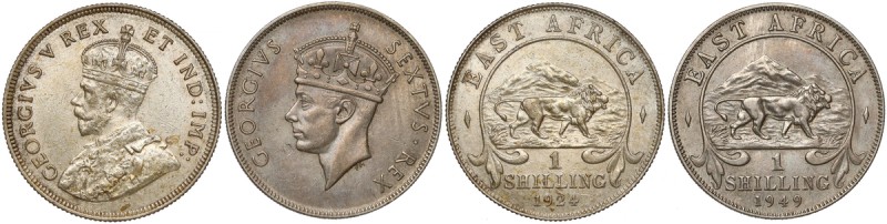 Britisch East Africa, 1 shilling 1924 & 1949 (2pcs) Reference: Krause KM# 21 i 3...