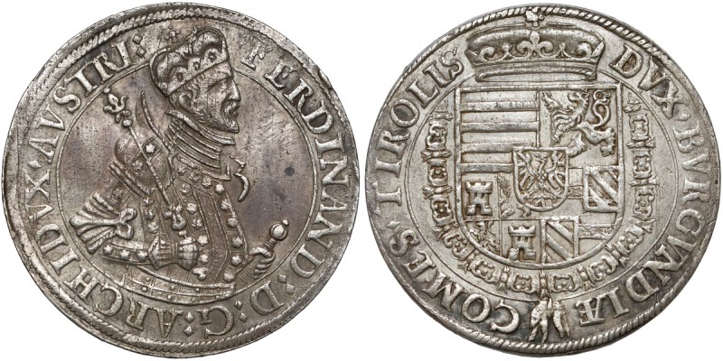 Austria, Ferdynand II, Talar Hall (1565-1595) - AVSTRI Srebro, średnica 39.4 mm,...