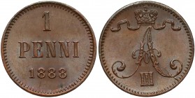 Finland / Russia, Alexander II, 1 Penni 1888
