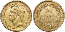 France, Louis Philippe, 20 Francs 1831-A, Paris