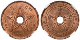 Belgian Congo, Leopold II, 5 Centimes 1887
