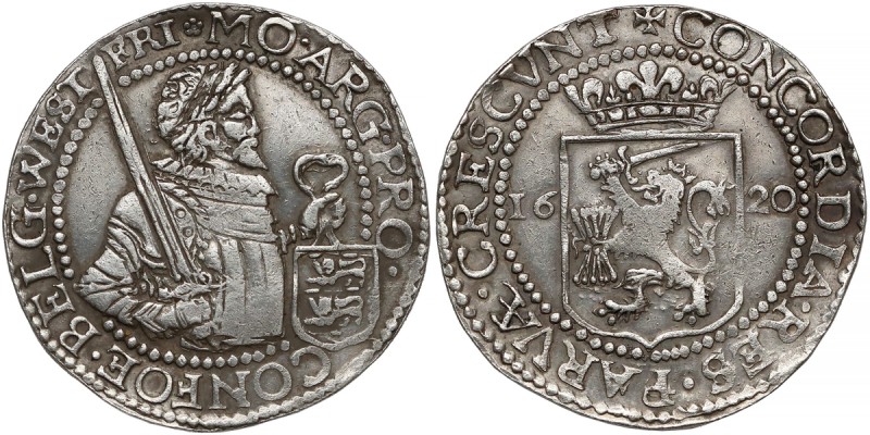 Netherlands, Westfriesland, 1/2 Rijksdaalder 1620 Srebro, średnica 34.3-34.6 mm,...