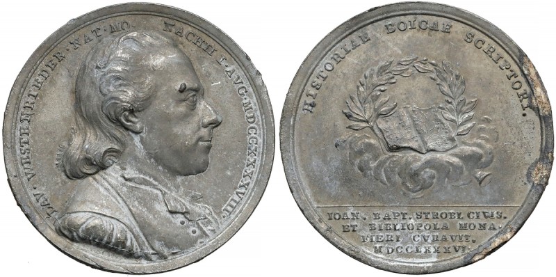 Niemcy, Bawaria, Medal - Lorenz von Westenrieder 1786 Cynk, średnica 48.7 mm, wa...