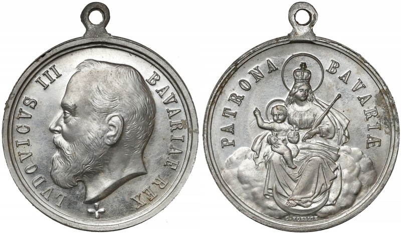 Niemcy, Medal Ludwik III - król Bawarii Aluminium, średnica 33.1 mm, waga 3.90 g...