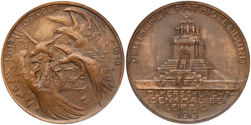 Niemcy, Saksonia, Medal na 100-lecie Bitwy Narodów 1913 (H. Becker/H. Schneider)...