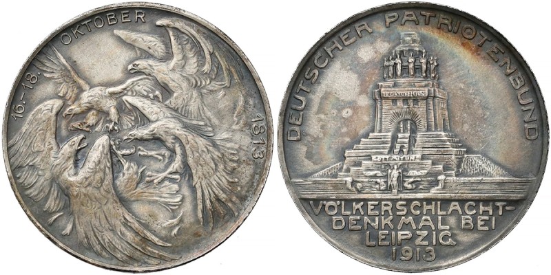 Niemcy, Saksonia, Medal na 100-lecie Bitwy Narodów 1913 (H. Becker/H. Schneider)...