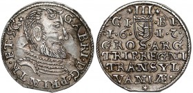 Transylvania, Gabriel Báthory, 3 Groschen 1612 - inverted 2 - rare