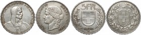 Switzerland, 5 Francs 1892 & 1925 (2pcs)