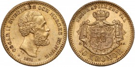 Sweden, Oscar II, 10 Kronor 1876