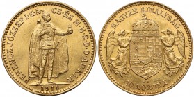 Hungary, Franz Joseph I, 10 Korona 1910 KB
