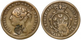 Great Britain, Victoria, Token with countermark (1849)