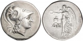 GREEK COINS
Tetradracma. 190-36 a.C. SIDE. PAMPHILIA. Anv.: Cabeza de Atenea con casco corintio a derecha. Rev.: Nike en pie a izquierda, debajo AEI-...
