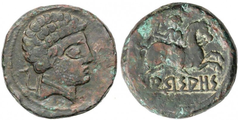 CELTIBERIAN COINS
As. 120-80 a.C. ARSAOS (Zona de NAVARRA). Anv.: Cabeza mascul...