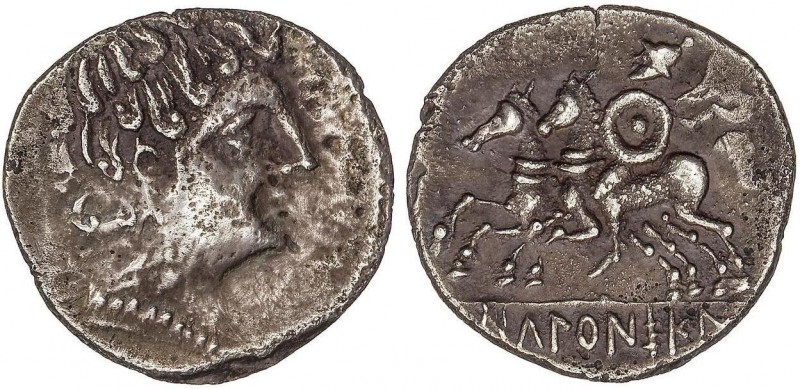 CELTIBERIAN COINS
Denario. 120-20 a.C. ICALCUNSCEN (INIESTA, Cuenca). Anv.: Cab...