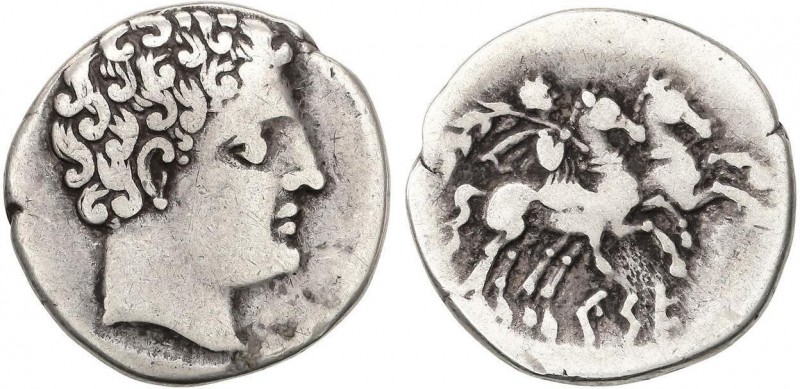 CELTIBERIAN COINS
Denario. 120-20 a.C. CESE (TARRAGONA). Anv.: Cabeza imberbe a...