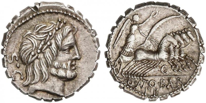 ROMAN COINS: ROMAN REPUBLIC
Denario. 83-82 a.C. ANTONIA-1. Q. Antonius Balbus. ...