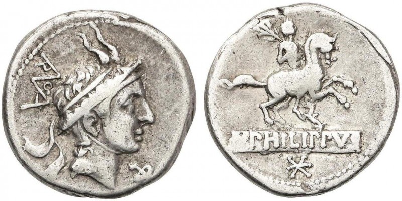 ROMAN COINS: ROMAN REPUBLIC
Denario. 113-112 a.C. MARCIA-12. L. Marcius Philipp...