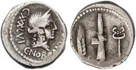 ROMAN COINS: ROMAN REPUBLIC
Denario. 83 a.C. NORBANA-2. C. Norbanus. Anv.: Cabeza diademada de Venus a derecha, detrás número, debajo NORBANVS. Rev.:...