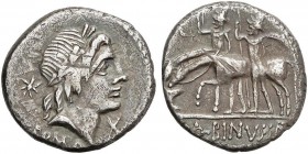 ROMAN COINS: ROMAN REPUBLIC
Denario. 96 a.C. POSTUMIA-5. Aulus Postumius Albinus. Anv.: Cabeza laureada de Apolo a derecha, delante X, detrás estrell...