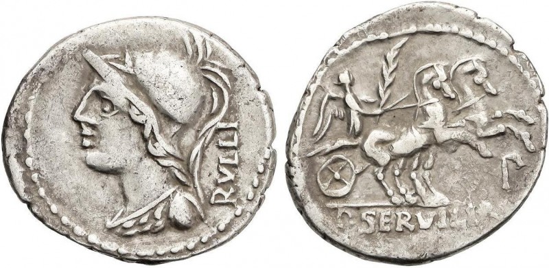 ROMAN COINS: ROMAN REPUBLIC
Denario. 100 a.C. SERVILIA-14. P. Servilius M. f. R...