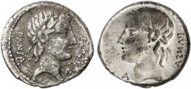 ROMAN COINS: ROMAN REPUBLIC
Denario incuso. 90 a.C. VIBIA-1b. C. Vibius C. f. Pansa. Anv.: Cabeza laureada de Apolo a derecha, debajo de la barbilla ...