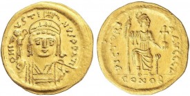 BYZANTINE COINS
Sólido. (565-578 d.C). JUSTINO II. CONSTANTINOPLA. Anv.: DN. IVSTI-NVS PP AVI. Busto con casco de frente con globo y victoria. Rev.: ...