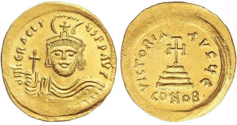 BYZANTINE COINS
Sólido. (610-641 d.C.). HERACLIO. CONSTANTINOPLA. Anv.: dN. hER...