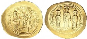BYZANTINE COINS
Histamenon Nomisma. (1068-1071 d.C). ROMANO IV DIÓGENES. CONSTANTINOPLA. Anv.: Cristo en pie de frente coronando a Romano IV y Eudoci...