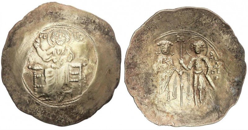 BYZANTINE COINS
Aspron Trachy. JUAN II (1118-1143 d.C.). TESALÓNICA. Anv.: Cris...