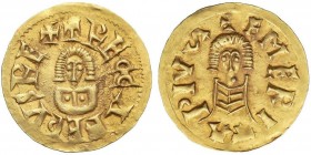 VISIGOTHIC COINS
Triente. (586-601 d.C). RECAREDO I. EMERITA (Lusitania). Anv.: ¶RECCAREDVS RE¶. Rev.: ¶EMERI / TA / PIV¶. 1,56 grs. AU. ESCASA. Mile...