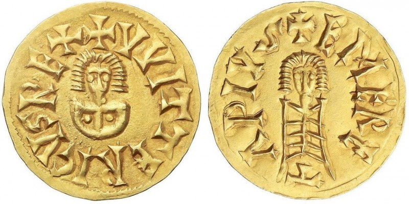 VISIGOTHIC COINS
Triente. (603-610 d.C.). WITERICO. EMERITA (Lusitania). Anv.: ...