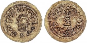 VISIGOTHIC COINS
Triente. WITIZA (700-710 d.C.). MENTESA (Carthaginensis). Anv.: ¶VVITTI¶. Rev.: ¶ME¶TES¶PIVS. 0,91 grs. AU. MUY RARA. VCC-605 mismo ...