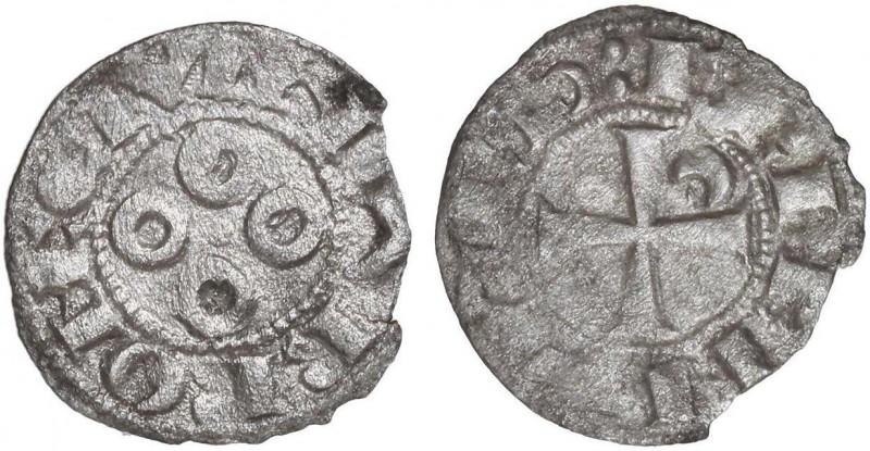 MEDIEVAL COINS: CATALONIA-ARAGÓN
Òbol. ERMENGARDA. VESCOMTAT DE BESIERS. Anv.: ...