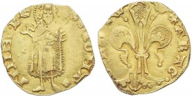 MEDIEVAL COINS: CATALONIA-ARAGÓN
Florí. MARTÍ I. VALENCIA. Anv.: S IOHA-NNES B. Marca: corona y rombo a los pies de San Juan. Rev.: +ARAG-O REX.MR. 3...
