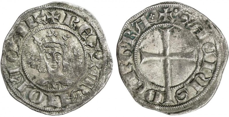 MEDIEVAL COINS: CATALONIA-ARAGÓN
Dobler. SANÇ DE MALLORCA. MALLORCA. Anv.: +REX...