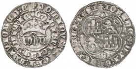 MEDIEVAL COINS: KINGDOM OF CASTILE AND LEÓN
Real. JUAN I. SEVILLA. Anv.: IOHN coronadas. Rev.: Castillos y leones cuartelados, debajo S. 3,25 grs. FA...
