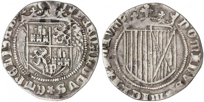 SPANISH MONARCHY: FERDINAND AND ISABELLA
1 Real. SEGOVIA. 2,75 grs. Anterior a ...