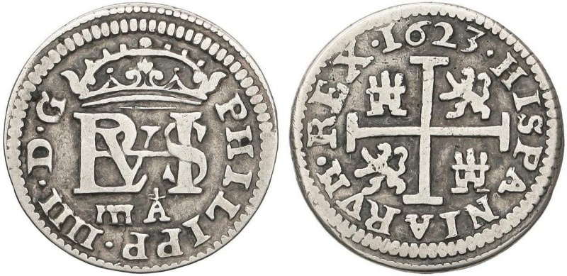 SPANISH MONARCHY: PHILIP IV
1/2 Real. 1623. SEGOVIA. 1,37 grs. Ensayador: ¶. AC...