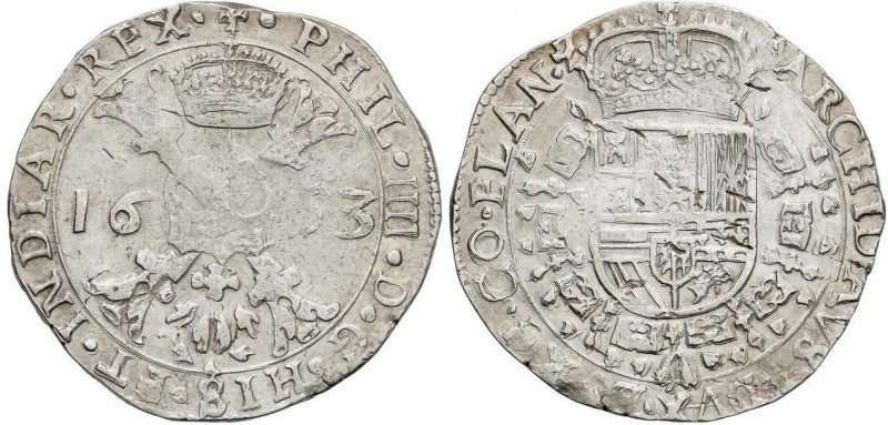 SPANISH MONARCHY: PHILIP IV
Patagón. 1653. BRUJAS. FLANDES. 27,92 grs. AR. Vti-...