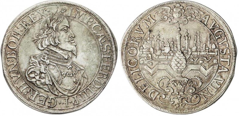 WORLD COINS: GERMAN STATES
Thaler. 1641. FERNANDO III. AUGSBURGO. 28,69 grs. AR...