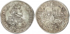 WORLD COINS: GERMAN STATES
Thaler. 1641. FERNANDO III. AUGSBURGO. 28,69 grs. AR. Leve pátina. Dav-5039; KM-77. EBC.