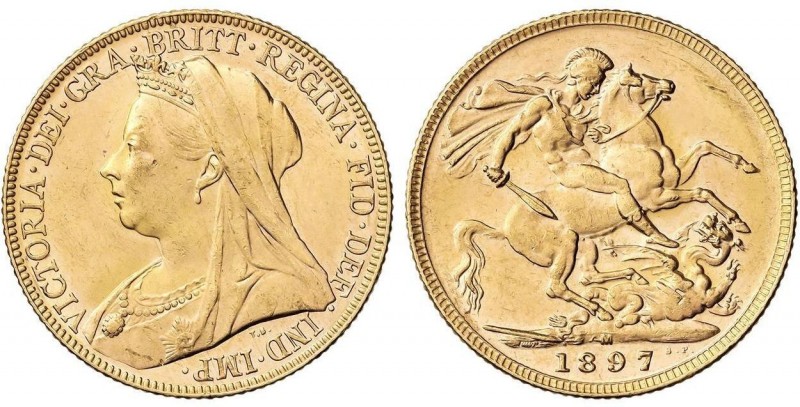 WORLD COINS: AUSTRALIA
Soberano. 1897-M. VICTORIA. MELBOURNE. 7,98 grs. AU. (Le...