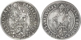 WORLD COINS: AUSTRIA
Thaler. 1628/7. ARZOBISPO PARIS VON LONDRON. SALZBURGO. 27,35 grs. AR. Dav-3504 ; KM-87. MBC.