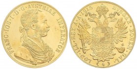 WORLD COINS: AUSTRIA
4 Ducados. 1915. FRANCISCO JOSÉ I. 13,96 grs. AU. Reacuñación oficial (Restrike). Fr-488; KM-2276. PROOF.