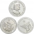 WORLD COINS: CUBA
Lote 3 monedas 10 Pesos. 1987. AR. Triumfo de la revolución, Che Guevara y En marcha hacia la victoria. En capsulas. KM-162/164. PR...