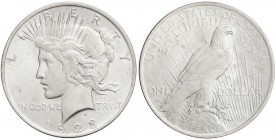 WORLD COINS: UNITED STATES
1 Dólar. 1923. 26,66 grs. AR. Tipo Paz. Brillo original. KM-150. SC-.