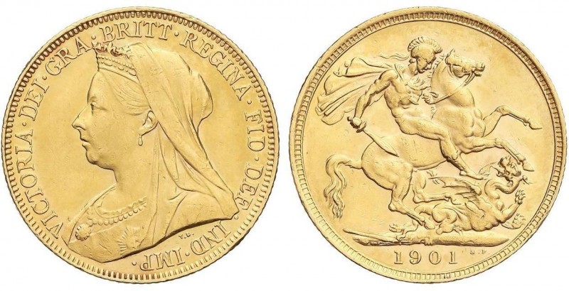 WORLD COINS: GREAT BRITAIN
Soberano. 1901. VICTORIA. 7,96 grs. AU. Fr-396; KM-7...