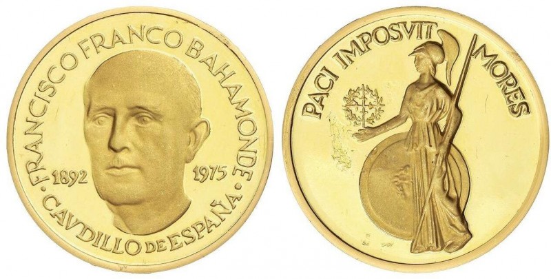 SPANISH MEDALS
Francisco Franco. 1975. 7,01 grs. AU. Oro de ley 875 milésimas. ...