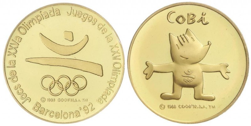SPANISH MEDALS
Cobi. 1992. JUEGOS OLÍMPICOS. BARCELONA. Anv.: Emblema olímpico....