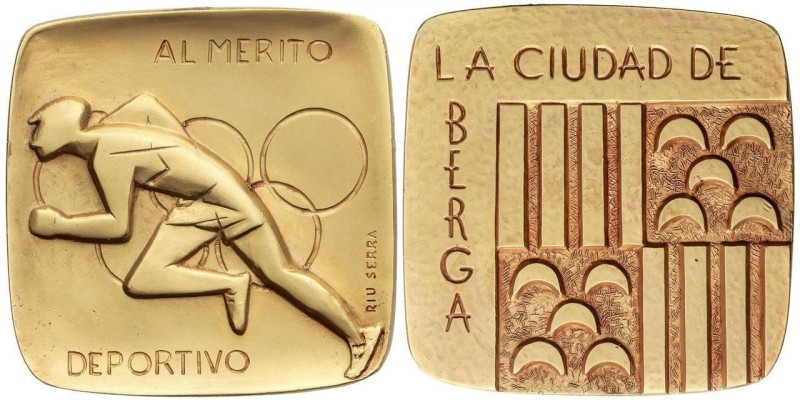 SPANISH MEDALS
Al Mérito Deportivo. S/F. LA CIUDAD DE BERGA. Anv.: Corredor a i...